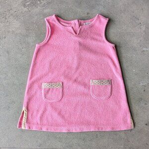 Janie and Jack Girls Pink Terry Cloth Swim Cover Up Dress size 18-24M